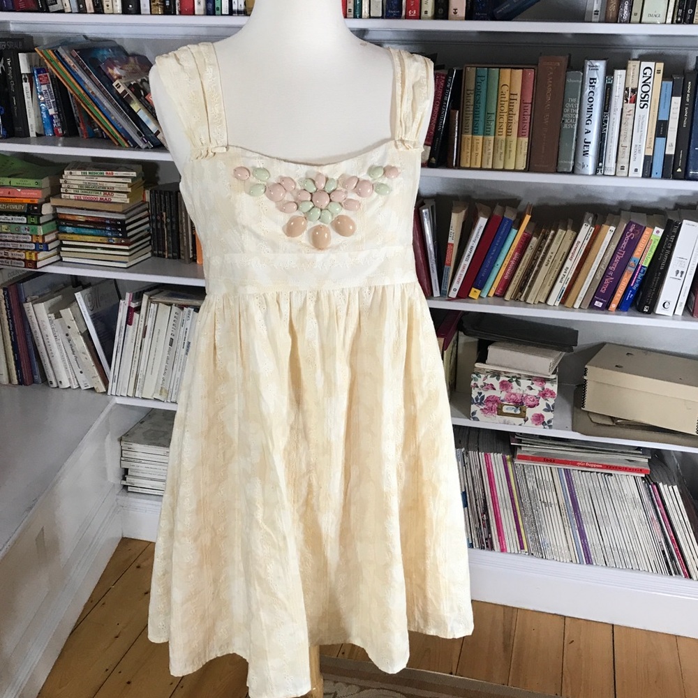 Nanette Lepore Beige Cream Babydoll Sundress